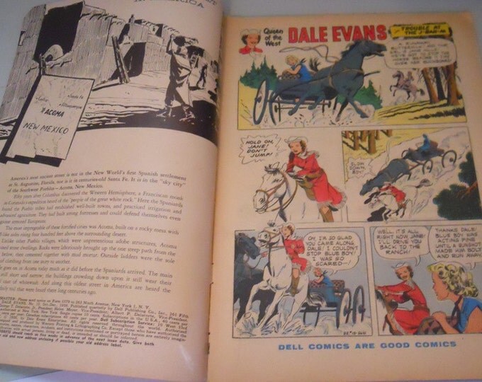 Dale Evans Queen of the West Vintage Comic Book, No. 13 1956, VG-