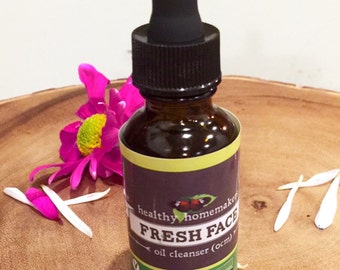 Oil Cleanser- 2 oz Oil Cleansing Method (OCM) - Organic Make-up Remover - All skin type oil cleanser -Crunchy Hippy Betty Healthy Homemaker