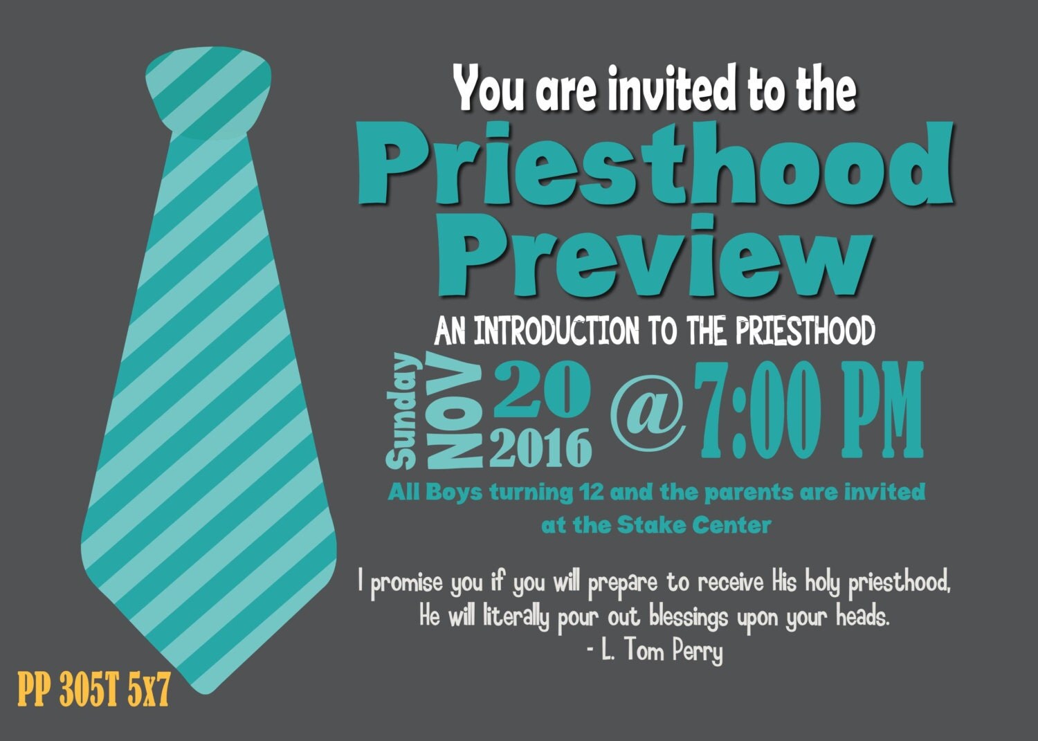 Priesthood Preview Invitation DIGITAL FILE Printable LDS