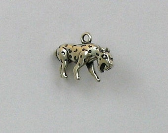 Sterling Silver 3-D Saber Tooth Tiger Charm