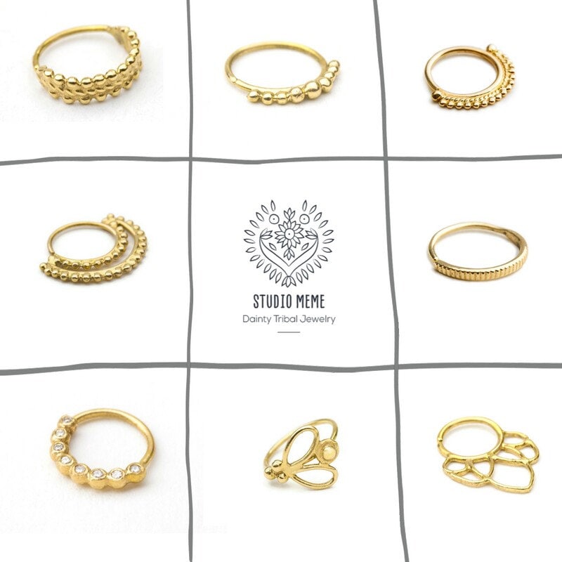 Diamond Nose Ring Diamond Piercing Diamond Nose Hoop Bling