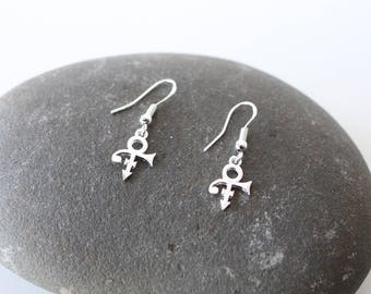 Prince Symbol Earrings/ Prince Tribute/ Rest in Purple/ Prince Jewellery/ Dangle earrings