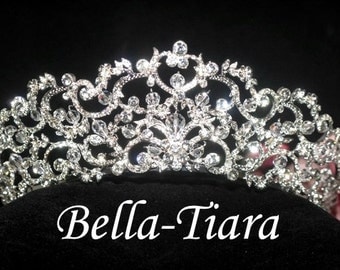 royal crystal wedding tiara, crown tiara, bridal tiara, wedding tiara, crystal crown tiara, princess tiara, crystal tiara, quinceanera crown