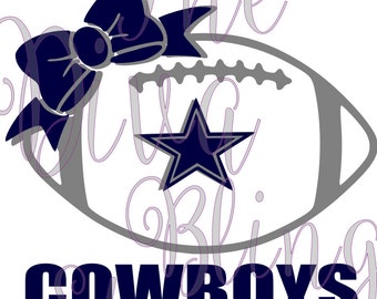 Dallas Cowboys Football with Bow SVG FIle