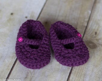 Baby Crochet Mary Jane Slippers, Mary Jane Baby , Baby Booties