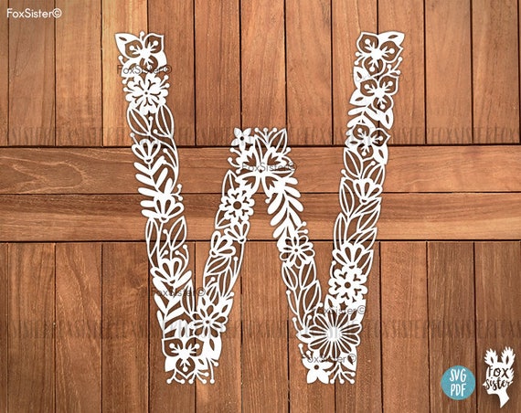 SVG / PDF Papercut Template Letter W | Alphabet | Commercial and personal use | Cut Your Own ...