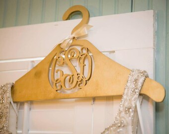 Personalized Wooden Hanger – Custom Bride Hanger – Personalized Wedding Dress Hanger - Bridesmaid Hangers