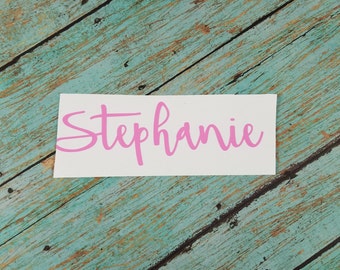 Personalized Vinyl Decal; Name Vinyl Decal; Metallic Name Decal; Yeti Decal; Name Sticker