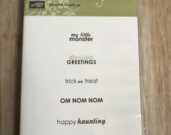 Destash Stampin UP Ghoulish Greetings Stamp Set