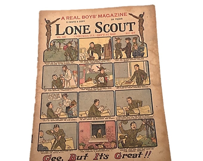 Gee | But It's Great | Lone Scout Newspaper | The Real Boys Magazine September 27 1919 Teen