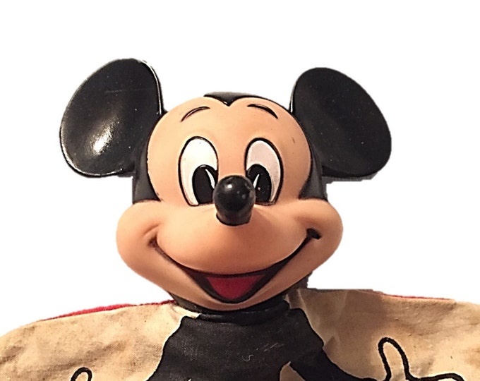 Vintage Mickey Mouse Hand Puppet Toy | Walt Disney made in Korea | Collectible Puppet Teen