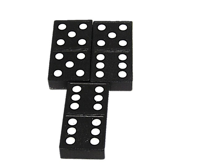 Vintage Dominoes with Cool Embossed Floral Design by Halsam in Original Box - Shabby Chic Collectible Retro Look Fun Game,