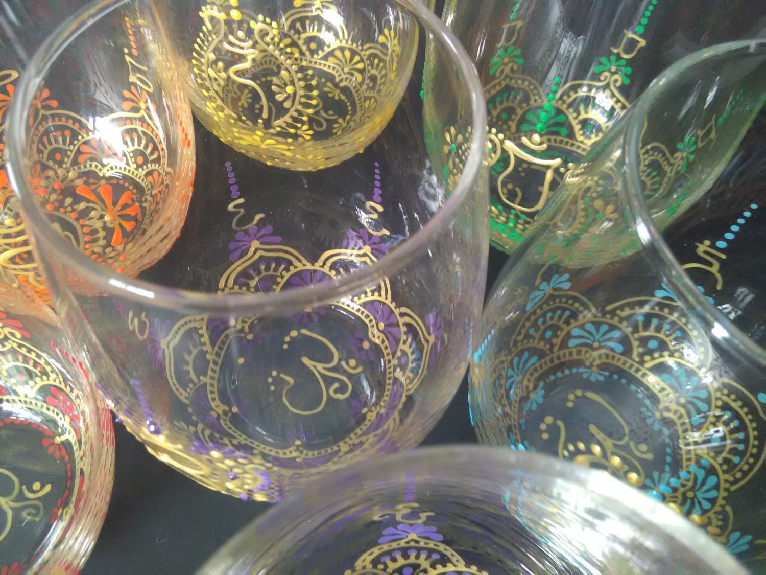 Chakra wine glasses Chakra glasses stemless wine glasses