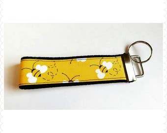 Bumblebee key chain, key fob, key ring