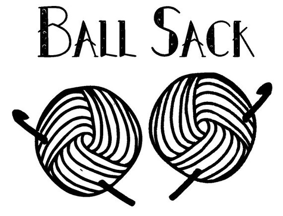 Download Ball Sack crochet knitting silhouette svg file