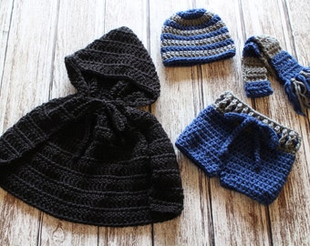 Crochet Ravenclaw Harry Potter Baby Outfit // House Hat, Scarf, Diaper cover, and Cloak // Gryffindor Hufflepuff Ravenclaw Slytherin