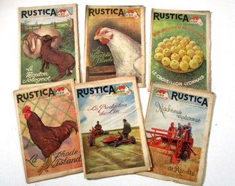 French Magazines, Vintage Magazines, French Farming, French Smallholding, French Garden Magazines, Rustica Journal, 1950s French Magazine