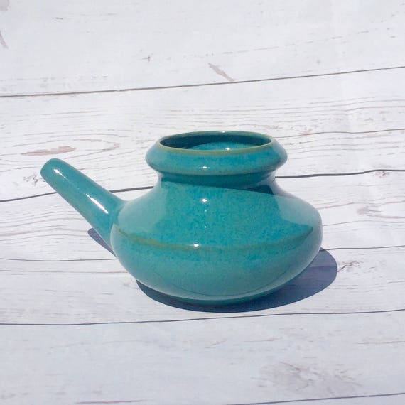 Black Ceramic Neti Pot Bpa Free Lead free Nasal Cleansing