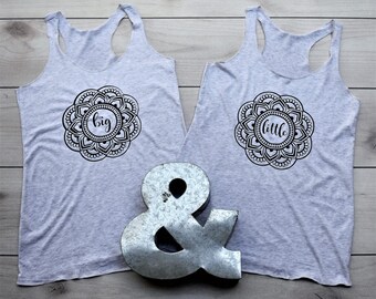 Big Little Reveal, big little mandala tank, big little tank top, Big Little Sorority reveal shirt,gbig, Big Little Shirt, greek,yoga top