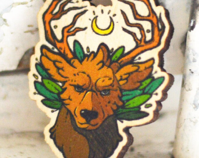 oh my deer ~ Wooden brooch is covered with ECO paint ~ Laser Cut ~ Best Trends ~ Fresh Gifts ~
