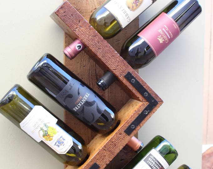 Wall Wine Rack, Rustic Wine Rack, Wood Wine Display