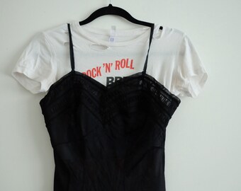 Black sheer slip dress