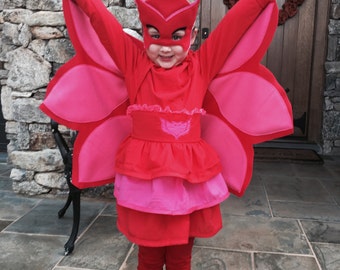 Disney Jr's PJ Masks Owlette inspired "grow with me" apron/dress……Halloween costume..Birthday…Disney trip outfit!!!