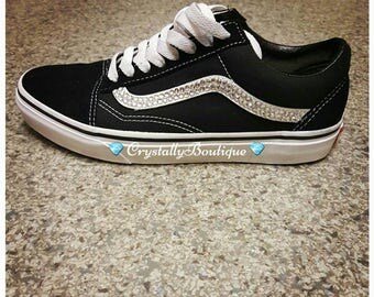 Men/Women/Boys Custom OldSKool Vans Black & White LV Supreme