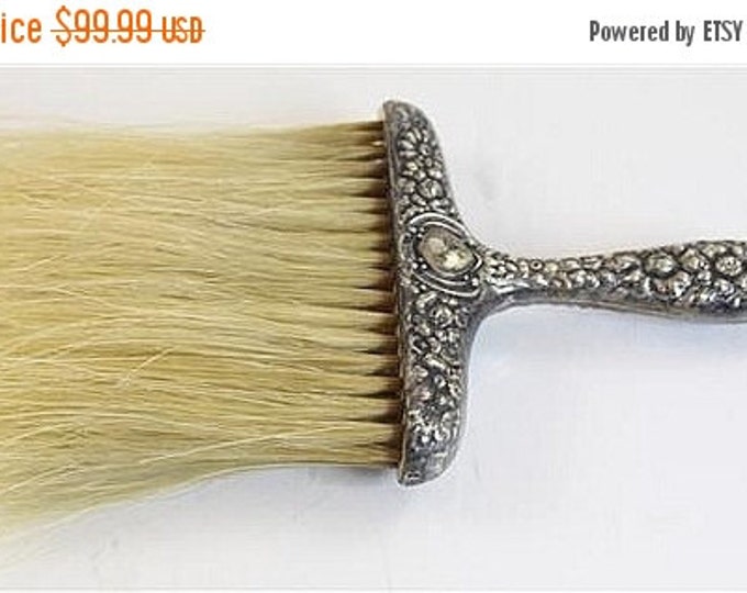 Storewide 25% Off SALE Vintage Sterling Silver Vanity Dresser Brush Featuring Beautiful Victorian Repousse Figural Design & Beautifuly Prese
