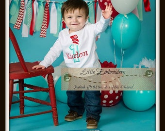 Cat in the Hat birthday Shirt or bodysuit-Baby, Toddler, Shirt.