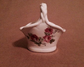 Royal Crownford Ironstone England Summer Memories Vintage Rose basket