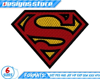 Superman EMBROIDERY DESIGN SUPERHERO Logo Machine Justice League Dc SuperFriends