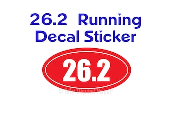 26.2 Car Decal Sticker - Marathon (26.2) Car decal - Runner Decal, Runner Car Decal, 26.2 Sticker, Running Gift