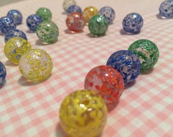Vintage Painted Glass Marbles Vintage Speckled Marbles Vintage painted marbles vintage painted speckle marbles