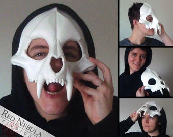 Big Cat Skull Mask, Jaguar Skull Face Mask, Blank Cast Resin Skull, Feline Skull Mask, Cat Skeleton Mask, Tiger, Lion, Leopard, Scary Mask