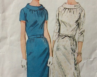 Simplicity 6799 vintage 1960's misses dress sewing pattern size 14 bust 34