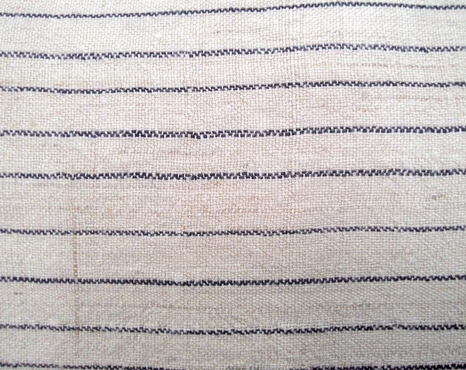 14"x 24" Stripe Hmong Hand Woven Hemp Pillow Cover, Vintage Organic Hill Tribe Textile Pillow Case, Bohemian Throw Pillow