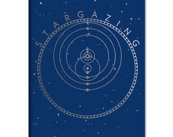 Night Sky Notebook, Stargazing stars at night A5 & A6 Journal, Sky at Night Notebook, Astronomy Lovers Birthday day gift Journal,