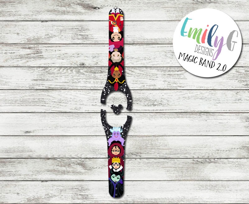 Villains Disney Magic Band 2.0 Decal or Skin Adult and Child