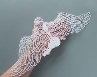 Angel wings wall decor, Angel wings, Guardian angel, Angel art, Papercut art, Papercutting, Paper cut, Original papercut art, Paper art