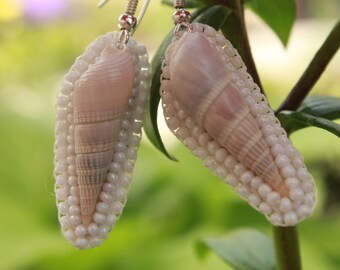 Boho beach earrings beach maid of honor mermaid bride beach shell earrings ocean wedding sea shell earrings sea gift mermaid bride