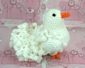 Baby toys Unique new baby gift Educational toys Eco friendly Natural toys Toddler toys Soft toys Stuffed animal Forest animals White dove