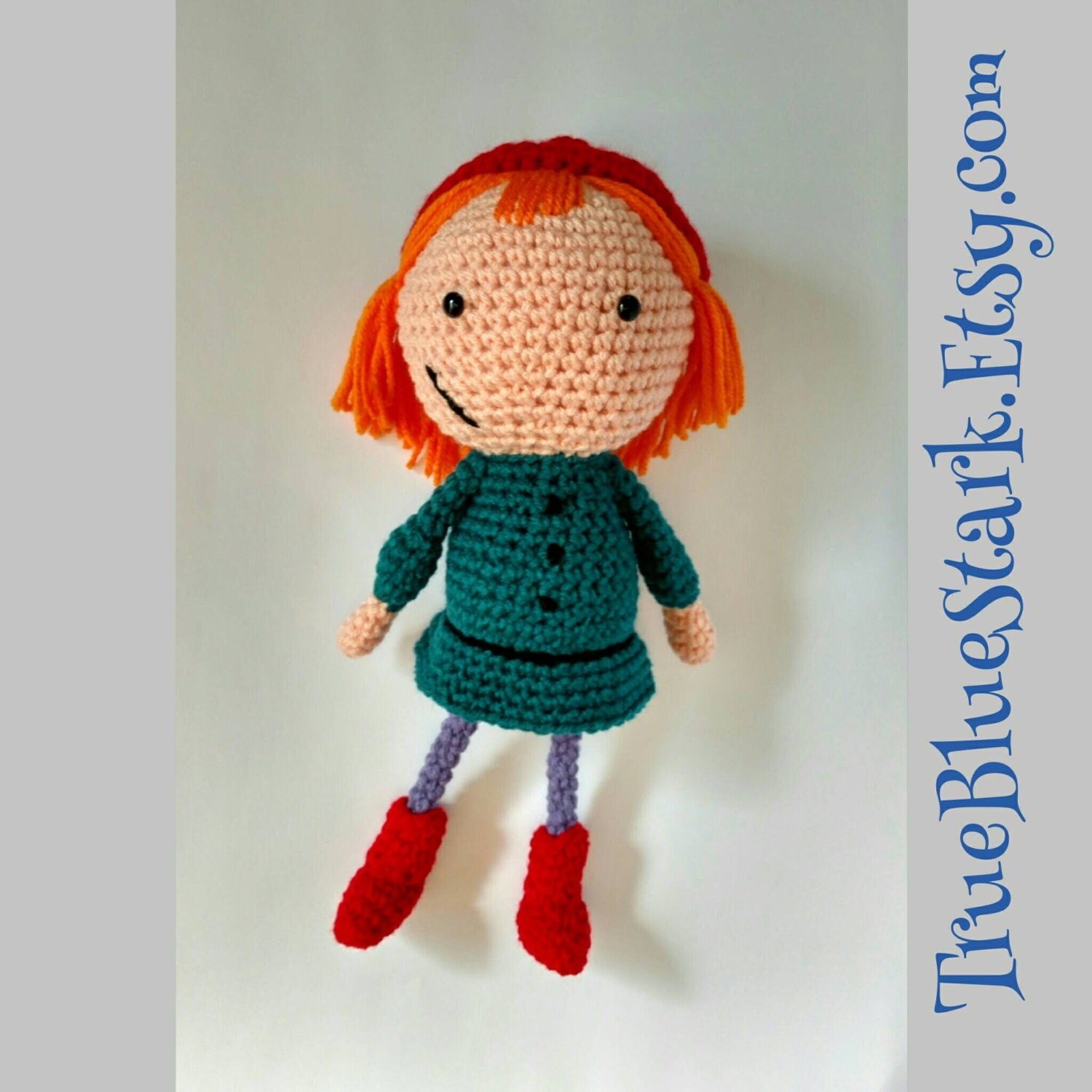 Peg Cat stuffed toy. Peg inspired by Peg Cat cartoon