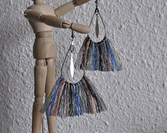 Boucles d'oreilles pendantes "Éventail"