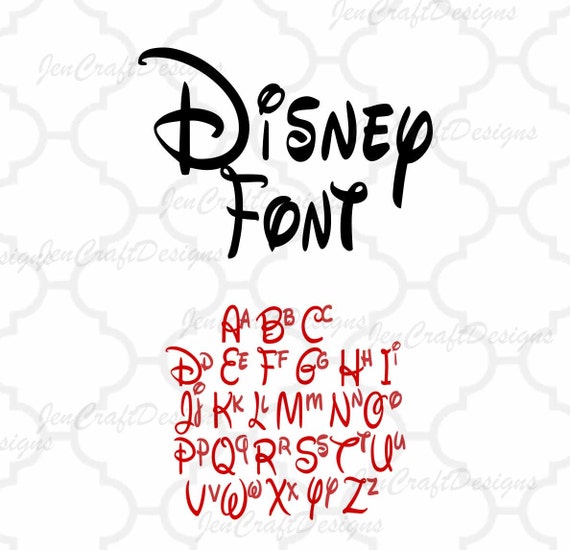 Download Disney font SVG cuttable Alphabet and Numbers by ...