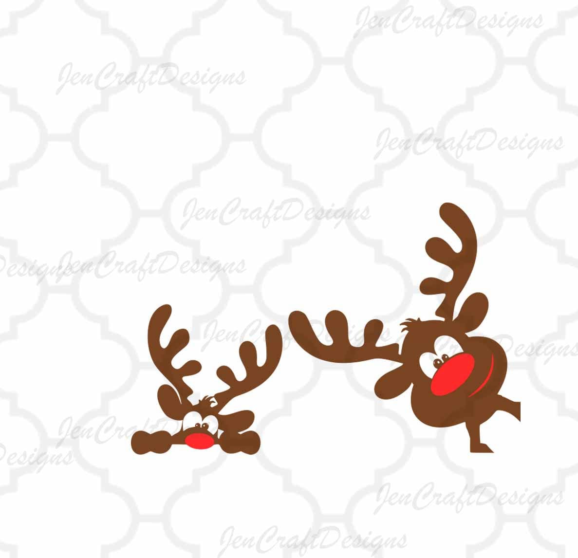 Download Peeping Christmas Reindeer set Peeking SVG,EPS Png DXF ...