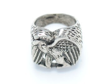 Eagle ring - biker ring - rock ring - vintage ring