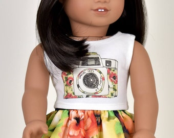 Graphic top 18 inch doll clothes