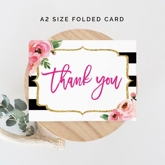 Kate Thank You Card Spade Printable Thank You Cards Kate