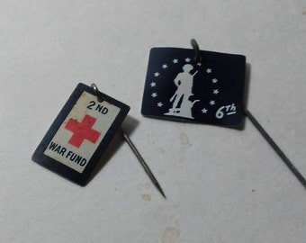 Pair of War Fund/Loan Stick Pins